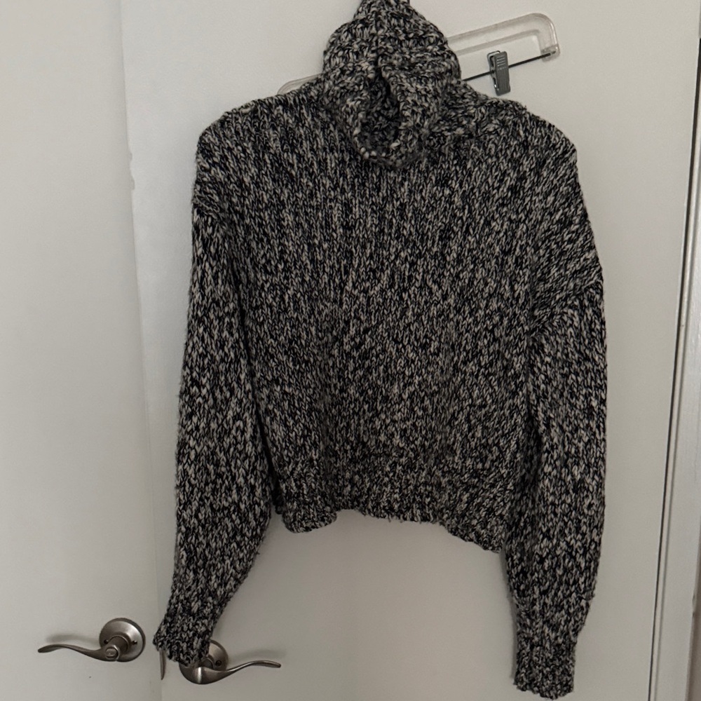 H&M Black and White Turtleneck Sweater